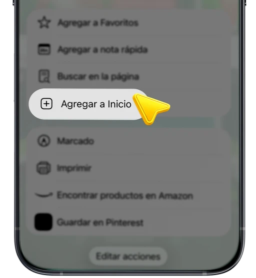 Paso 3 para instalar la app en iOS
